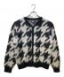 Fake Ass Flowers（フェイク アス フラワーズ）の古着「モヘアカーディガン Houndstooth Cardigan」｜グレー