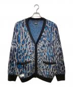 Schottショット）の古着「SHAGGY KNIT LEOPARD」｜グレー×ブルー