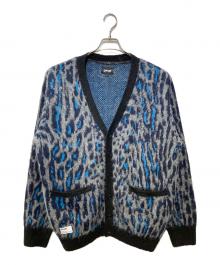 Schott（ショット）の古着「SHAGGY KNIT LEOPARD」｜グレー×ブルー