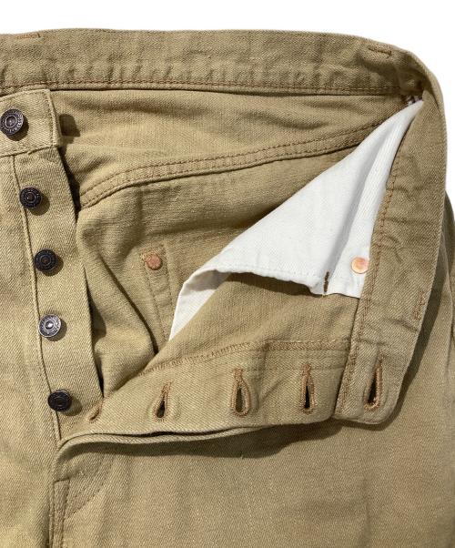 FULLCOUNT（フルカウント）FULLCOUNT (フルカウント) Wide Denim Beige ベージュ サイズ:SIZE 86㎝(W34)の古着・服飾アイテム