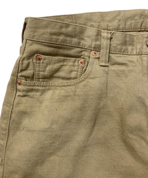 FULLCOUNT（フルカウント）FULLCOUNT (フルカウント) Wide Denim Beige ベージュ サイズ:SIZE 86㎝(W34)の古着・服飾アイテム