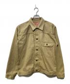 FULLCOUNTフルカウント）の古着「Type1 Beige Denim Jacket 12oz One Wash」｜ベージュ