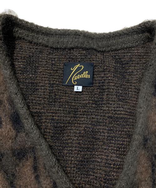 Needles（ニードルズ）Needles (ニードルズ) Mohair Cardigan ブラウン サイズ:Lの古着・服飾アイテム