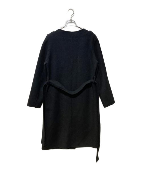 Dignite collier（ディニテ コリエ）Dignite collier (ディニテ コリエ) ノーカラーメルトントレンチコート ブラック サイズ:FREEの古着・服飾アイテム