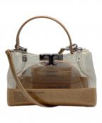 TORY BURCHトリーバーチ）の古着「Mini Eleanor Clear Satchel」｜ベージュ