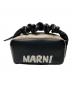 MARNI（マルニ）の古着「ボックスクラッチハンドバッグ」｜ベージュ×ブラック