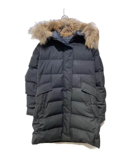 Pyrenex（ピレネックス）Pyrenex (ピレネックス) GRENOBLE FUR INT'L グルノーブルファーフーデットダウンコート ブラック サイズ:40の古着・服飾アイテム