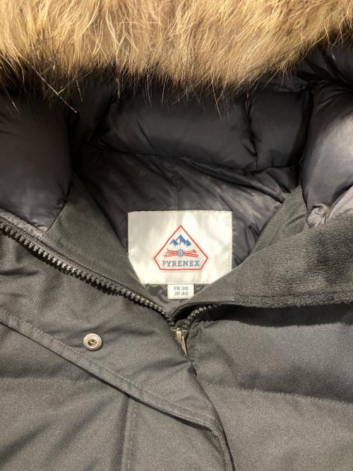 Pyrenex（ピレネックス）Pyrenex (ピレネックス) GRENOBLE FUR INT'L グルノーブルファーフーデットダウンコート ブラック サイズ:40の古着・服飾アイテム