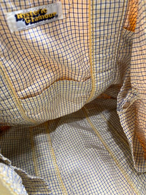 Hysteric Glamour（ヒステリックグラマー）Hysteric Glamour (ヒステリックグラマー) パイル地ハンドバッグ イエローの古着・服飾アイテム