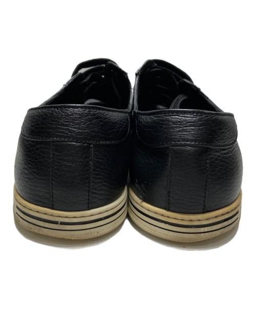 DOLCE & GABBANA（ドルチェ＆ガッバーナ）DOLCE & GABBANA (ドルチェ＆ガッバーナ) レザースニーカー ブラック サイズ:6の古着・服飾アイテム