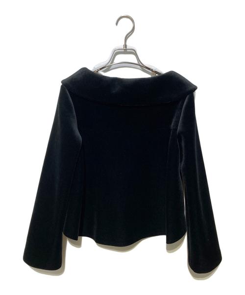 Rene basic（ルネベーシック）Rene basic (ルネベーシック) ベロアジャケット ブラック サイズ:36の古着・服飾アイテム