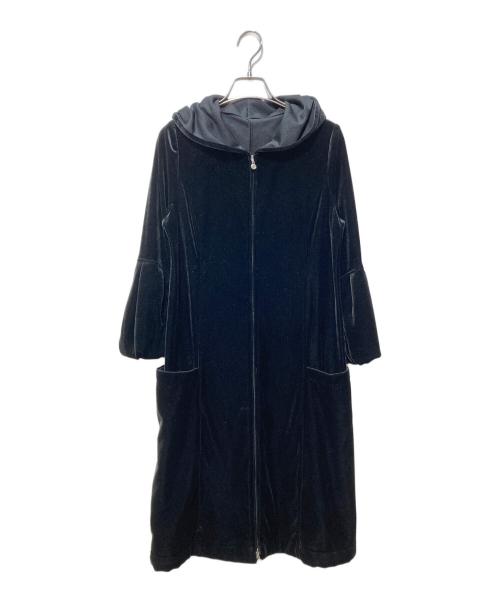 Rene basic（ルネベーシック）Rene basic (ルネベーシック) フーディベロアコート ブラック サイズ:36の古着・服飾アイテム