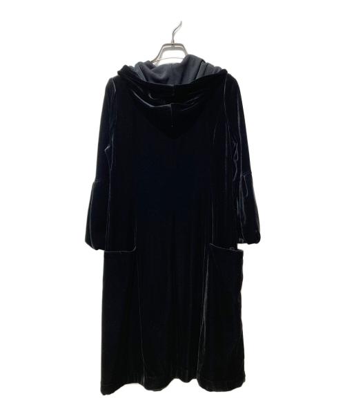 Rene basic（ルネベーシック）Rene basic (ルネベーシック) フーディベロアコート ブラック サイズ:36の古着・服飾アイテム