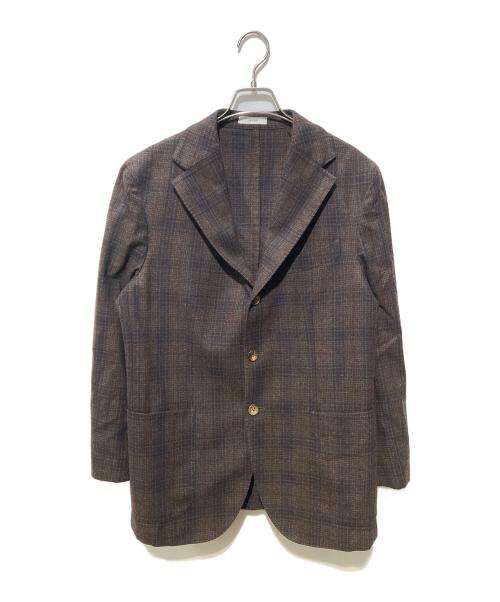 BOGLIOLI（ボリオリ）BOGLIOLI (ボリオリ) DOVER カシミア混テーラードジャケット ブラウン サイズ:48の古着・服飾アイテム