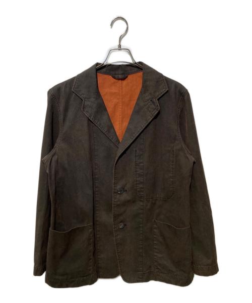 ISSEY MIYAKE MEN（イッセイミヤケメン）ISSEY MIYAKE MEN (イッセイミヤケメン) コットン100％テーラードジャケット ブラウン サイズ:SIZE 2の古着・服飾アイテム