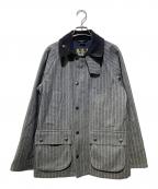 Barbourバブアー）の古着「ストライプ ビデイルSLウールトジャケット」｜グレー