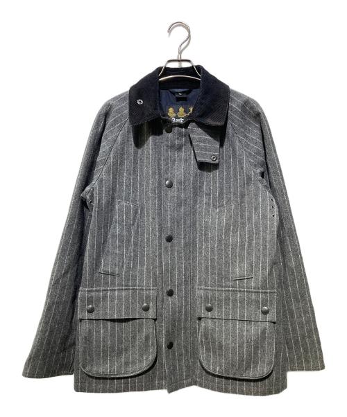 Barbour（バブアー）Barbour (バブアー) ストライプ ビデイルSLウールトジャケット グレー サイズ:36の古着・服飾アイテム