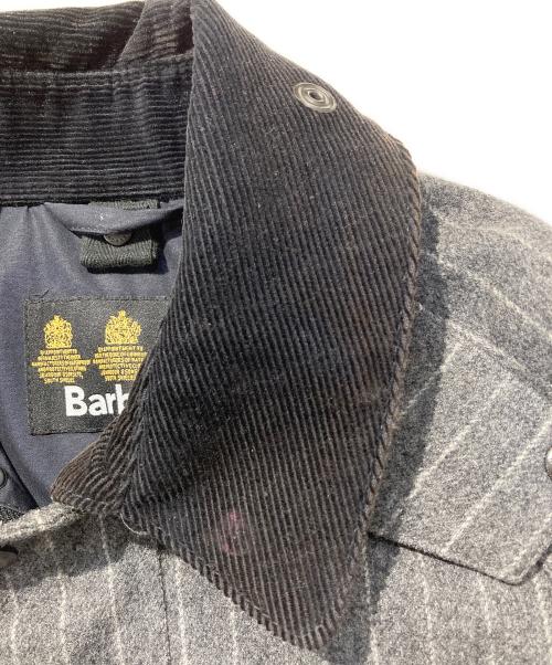 Barbour（バブアー）Barbour (バブアー) ストライプ ビデイルSLウールトジャケット グレー サイズ:36の古着・服飾アイテム
