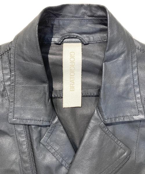 GIORGIO BRATO（ジョルジョブラッド）GIORGIO BRATO (ジョルジョブラッド) レザージャケット ブラック サイズ:SIZE48の古着・服飾アイテム