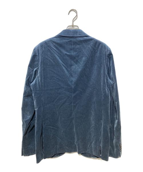 ERMENEGILDO ZEGNA（エルメネジルド・ゼニア）ERMENEGILDO ZEGNA (エルメネジルド・ゼニア) コーデュロイカシミア混テーラードジャケット ネイビー サイズ:48の古着・服飾アイテム