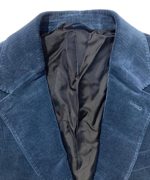ERMENEGILDO ZEGNA（エルメネジルド・ゼニア）ERMENEGILDO ZEGNA (エルメネジルド・ゼニア) コーデュロイカシミア混テーラードジャケット ネイビー サイズ:48の古着・服飾アイテム