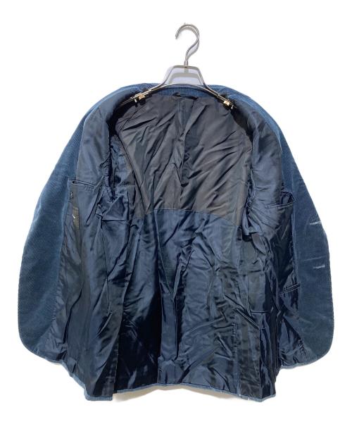 ERMENEGILDO ZEGNA（エルメネジルド・ゼニア）ERMENEGILDO ZEGNA (エルメネジルド・ゼニア) コーデュロイカシミア混テーラードジャケット ネイビー サイズ:48の古着・服飾アイテム