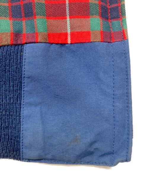 BARACUTA（バラクータ）BARACUTA (バラクータ) 裏地チェック柄ナイロンスイングトップ ブルー サイズ:38の古着・服飾アイテム