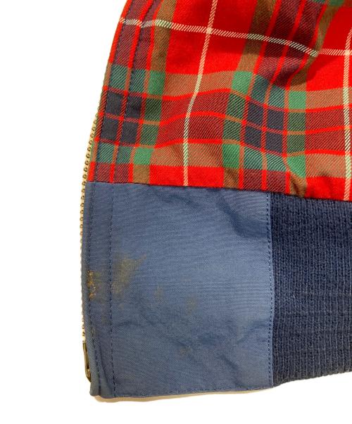 BARACUTA（バラクータ）BARACUTA (バラクータ) 裏地チェック柄ナイロンスイングトップ ブルー サイズ:38の古着・服飾アイテム