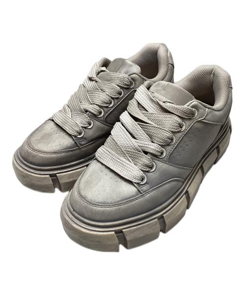ZARA（ザラ）ZARA (ザラ) ビンテージ加工厚底ローカットスニーカー グレー サイズ:40の古着・服飾アイテム