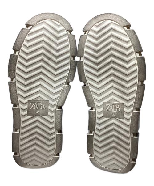 ZARA（ザラ）ZARA (ザラ) ビンテージ加工厚底ローカットスニーカー グレー サイズ:40の古着・服飾アイテム