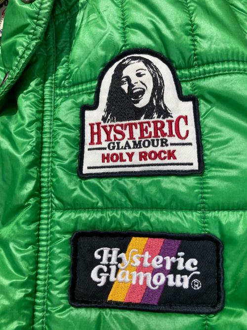 Hysteric Glamour（ヒステリックグラマー）Hysteric Glamour (ヒステリックグラマー) ワッペン付き ナイロンタフタ プリマロフト ジャケット グリーン サイズ:Mの古着・服飾アイテム