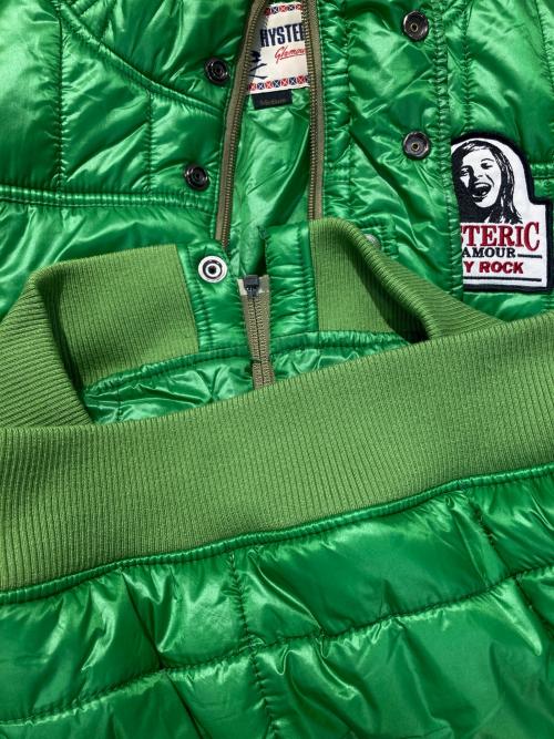 Hysteric Glamour（ヒステリックグラマー）Hysteric Glamour (ヒステリックグラマー) ワッペン付き ナイロンタフタ プリマロフト ジャケット グリーン サイズ:Mの古着・服飾アイテム