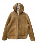 stussyステューシー）の古着「Shearling Hooded Jaket」｜ベージュ