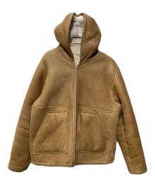 stussy（ステューシー）の古着「Shearling Hooded Jaket」｜ベージュ
