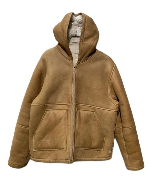 stussy（ステューシー）stussy (ステューシー) Shearling Hooded Jaket ベージュ サイズ:Mの古着・服飾アイテム