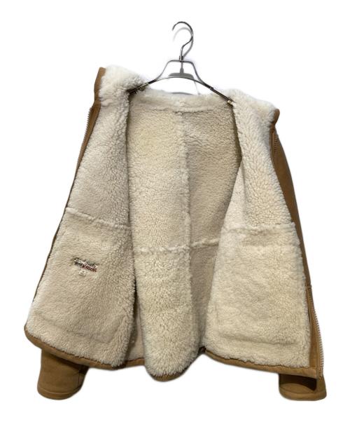 stussy（ステューシー）stussy (ステューシー) Shearling Hooded Jaket ベージュ サイズ:Mの古着・服飾アイテム