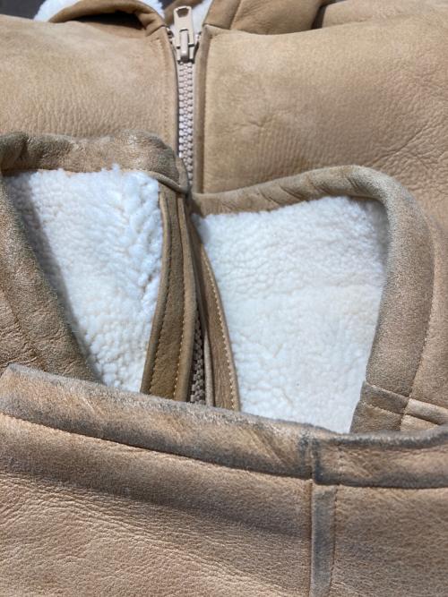 stussy（ステューシー）stussy (ステューシー) Shearling Hooded Jaket ベージュ サイズ:Mの古着・服飾アイテム