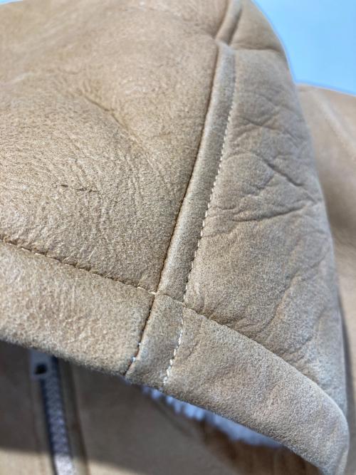 stussy（ステューシー）stussy (ステューシー) Shearling Hooded Jaket ベージュ サイズ:Mの古着・服飾アイテム