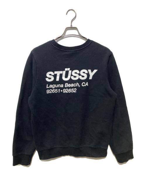 stussy（ステューシー）stussy (ステューシー) クルーネックスウェット ブラック サイズ:Mの古着・服飾アイテム