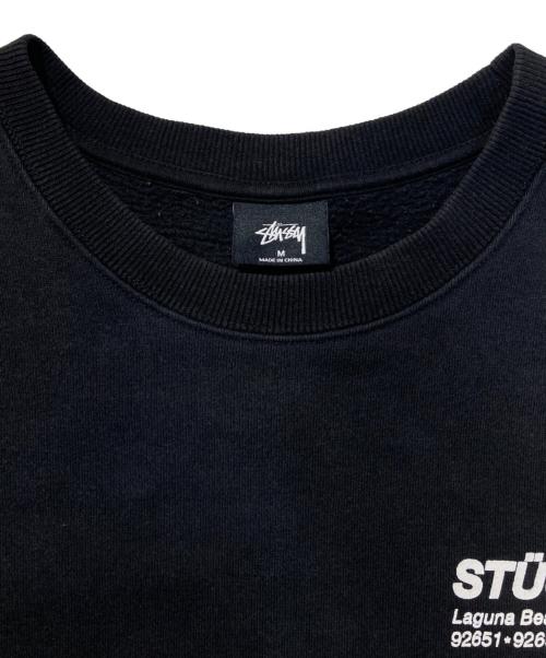 stussy（ステューシー）stussy (ステューシー) クルーネックスウェット ブラック サイズ:Mの古着・服飾アイテム