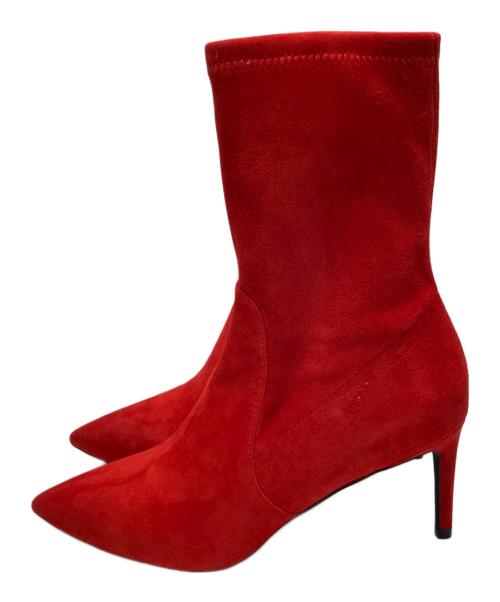 STUART WEITZMAN（スチュアートワイツマン）STUART WEITZMAN (スチュアートワイツマン) スエードストレッチブーディー レッド サイズ:36 1/2の古着・服飾アイテム