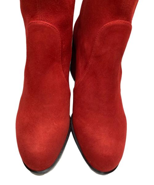 STUART WEITZMAN（スチュアートワイツマン）STUART WEITZMAN (スチュアートワイツマン) ストレッチショートブーツ レッド サイズ:35 1/2の古着・服飾アイテム