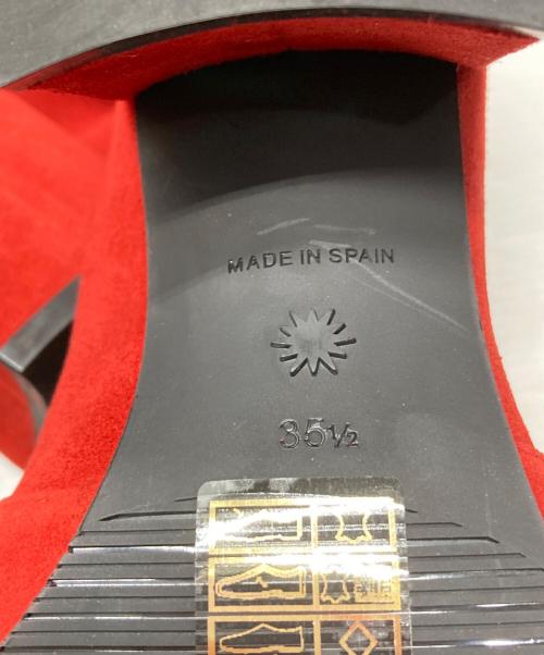 STUART WEITZMAN（スチュアートワイツマン）STUART WEITZMAN (スチュアートワイツマン) ストレッチショートブーツ レッド サイズ:35 1/2の古着・服飾アイテム