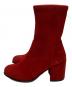STUART WEITZMAN (スチュアートワイツマン) ストレッチショートブーツ レッド サイズ:35 1/2：5000円