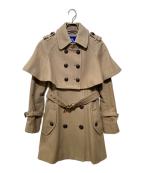 BURBERRY BLUE LABELバーバリー ブルー レーベル）の古着「2wayケープ付きウールトレンチコート」｜ベージュ