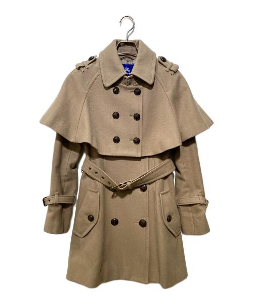 BURBERRY BLUE LABEL（バーバリー ブルー レーベル）BURBERRY BLUE LABEL (バーバリー ブルー レーベル) 2wayケープ付きウールトレンチコート ベージュ サイズ:Ｍの古着・服飾アイテム