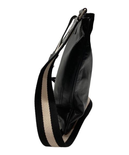 BALLY（バリー）BALLY (バリー) レザーショルダーバッグ ブラックの古着・服飾アイテム
