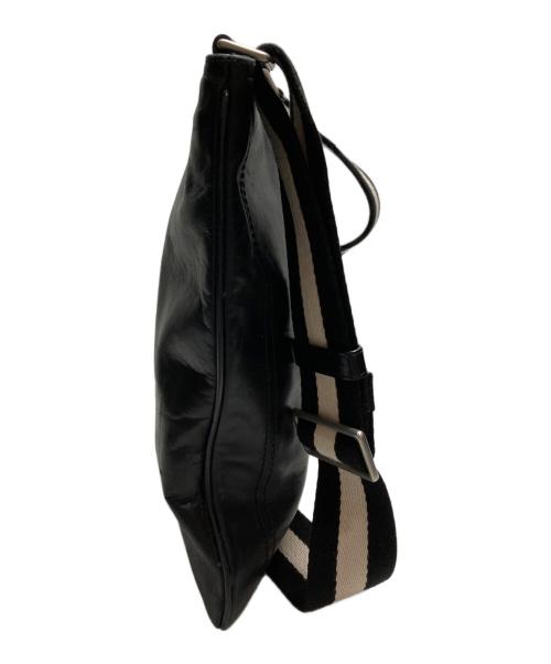 BALLY（バリー）BALLY (バリー) レザーショルダーバッグ ブラックの古着・服飾アイテム