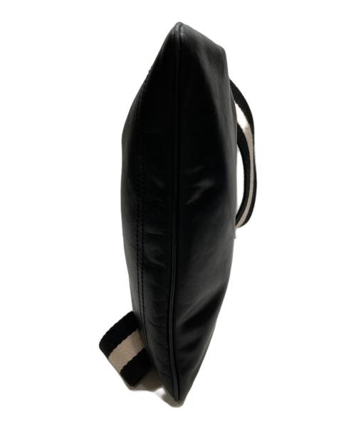 BALLY（バリー）BALLY (バリー) レザーショルダーバッグ ブラックの古着・服飾アイテム