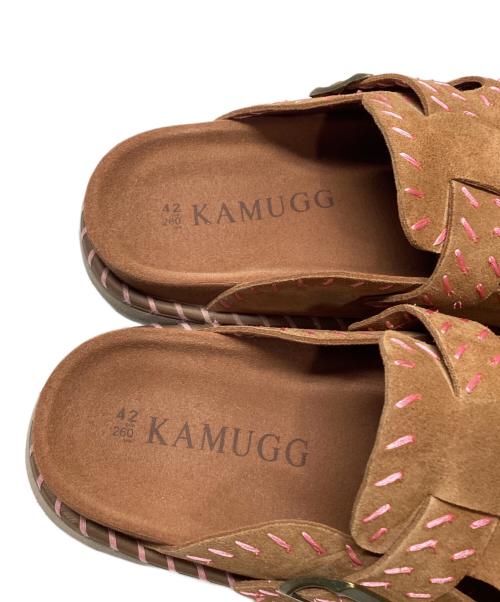 KAMUGG（カムグ）KAMUGG (カムグ) ステッチクロッグ ブラウン サイズ:26cmの古着・服飾アイテム